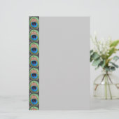 Pfau-Augen-Briefpapier Briefpapier (Stehend Vorderseite)