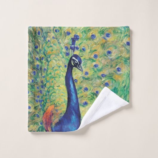 Pfau - Badetuch-Set Badhandtuch Set (Waschlappen)