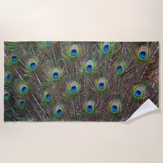 Pfau-Badetuch Strandtuch (Vorderseite)