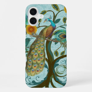 Pfau Baum Vogelkäfig Damast iTouch Case iPhone 16 Plus Hülle
