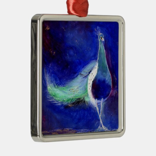 Pfau-Blau 2013 Ornament Aus Metall (Rechts)