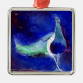 Pfau-Blau 2013 Ornament Aus Metall (Vorne)