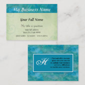 Pfau-Blau, doppelseitige Visitenkarten Visitenkarte (Vorne/Hinten)