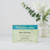 Pfau-Blau, doppelseitige Visitenkarten Visitenkarte (Stehend Vorderseite)