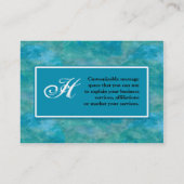 Pfau-Blau, doppelseitige Visitenkarten Visitenkarte (Rückseite)