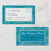 Pfau-Blau-Visitenkarten Visitenkarte (Vorne/Hinten)