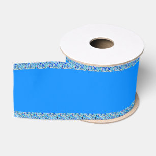 Pfau-Blaugemustertes Grosgrain-Band Ripsband