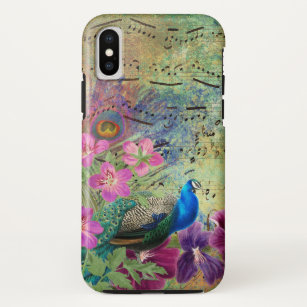 Pfau-Blume und Musik Case-Mate iPhone Hülle
