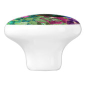 Pfau-Blume und Musik Keramikknauf (Seitenansicht)