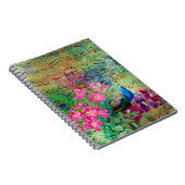 Pfau-Blume und Musik Notizblock (Rechte Seite)