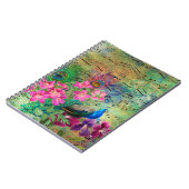 Pfau-Blume und Musik Notizblock (Linke Seite)