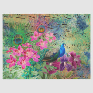 Pfau-Blume und Tissue-Tissue Seidenpapier