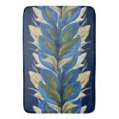 Pfau Blume Wasserfarben Handgemalt Badematte (Vorderseite Vertikal)