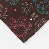 Pfau-Blumen-Indien-Tapete Vintag Fleecedecke (Ecke)