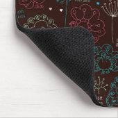 Pfau-Blumen-Indien-Tapete Vintag Mousepad (Ecke)