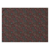 Pfau-Blumen-Indien-Tapete Vintag Tischdecke (Vorderseite (Horizontal))