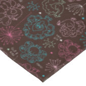 Pfau-Blumen-Indien-Tapete Vintag Tischdecke (Schrägansicht)