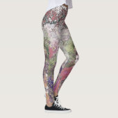 Pfau-Blüte u. Lotus-Braut Leggings (Rechts)