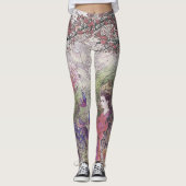 Pfau-Blüte u. Lotus-Braut Leggings (Vorderseite)
