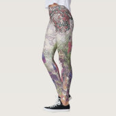 Pfau-Blüte u. Lotus-Braut Leggings (Links)