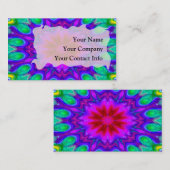 Pfau-Blüten-Visitenkarte-Schablone Visitenkarte (Vorne/Hinten)