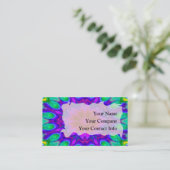 Pfau-Blüten-Visitenkarte-Schablone Visitenkarte (Stehend Vorderseite)