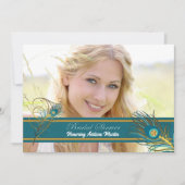 Pfau Brautparty Bridge to Be Foto Einladung (Vorderseite)