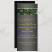 Pfau-Brautparty-Einladung Einladung (Vorne/Hinten)