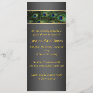 Pfau-Brautparty-Einladung Einladung