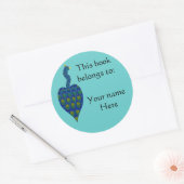 Pfau, Buchungsplatte Runder Aufkleber (Umschlag)