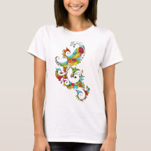 Pfau-bunter T - Shirt