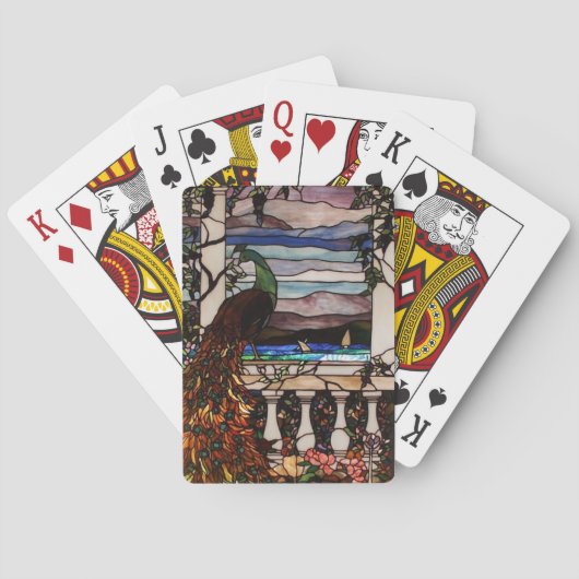 Pfau-Buntglas-Spielkarten Spielkarten (Rückseite)