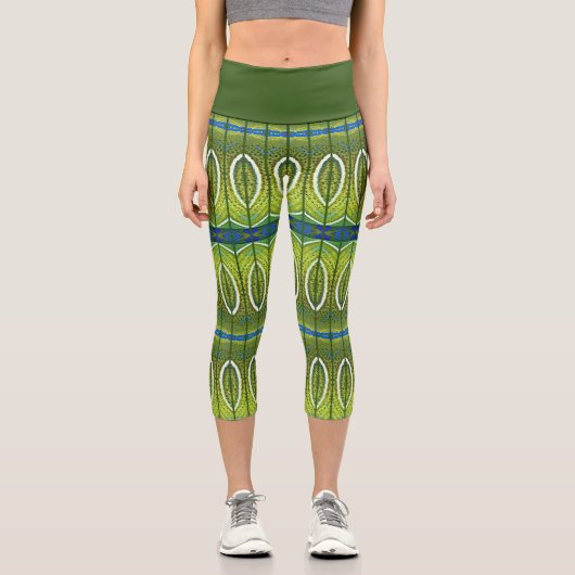 Pfau Capri Leggings (Vorderseite)