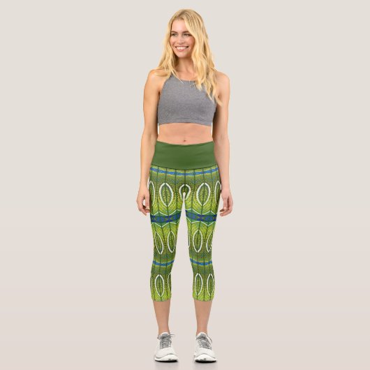 Pfau Capri Leggings (Vorderseite)
