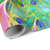 Pfau-Chrysantheme Geschenkpapier (Rolleneckpunkt)