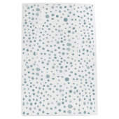 Pfau Confetti Wasserfarben Dots Geschenktasche Mittlere Geschenktüte (Vorderseite)