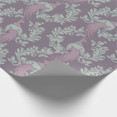 Pfau-Damaskus-Muster Geschenkpapier (Ecke)