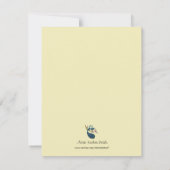 Pfau danken Ihnen Karten - Elfenbein (Rückseite)