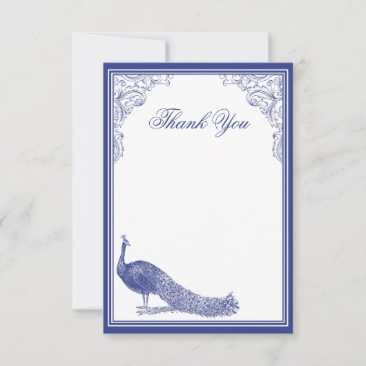 Pfau Dankeschön Karte (Vorderseite)