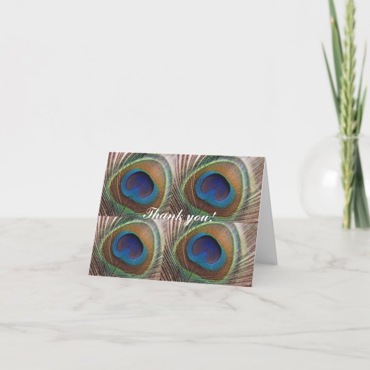 Pfau Dankeschön Karte (Vorderseite)
