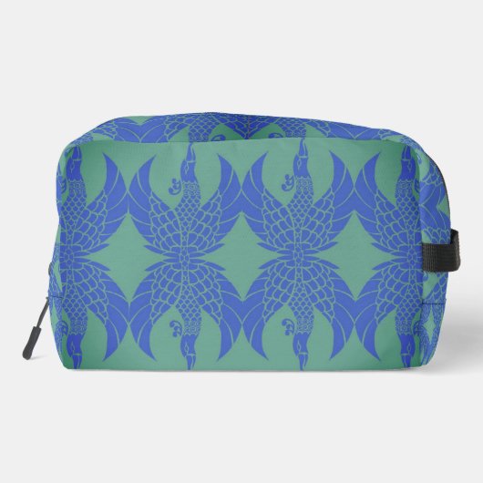 Pfau - Dekorative Toilettenbeutel Waschbeutel (Rückseite)