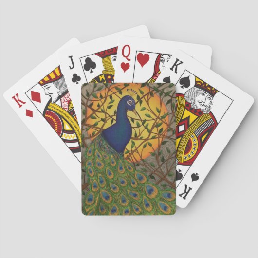 "Pfau der Nacht " Spielkarten (Rückseite)