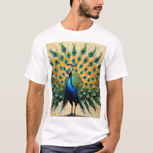 Pfau der versteckten Geschichten - Indisch Folk Ar T-Shirt