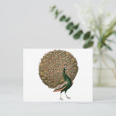 Pfau der Vintagen Kunst (Pfau) Postkarte (Stehend Vorderseite)