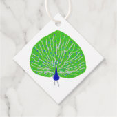 Pfau des modernen Glitzer Geschenkanhänger (Vorderseite)
