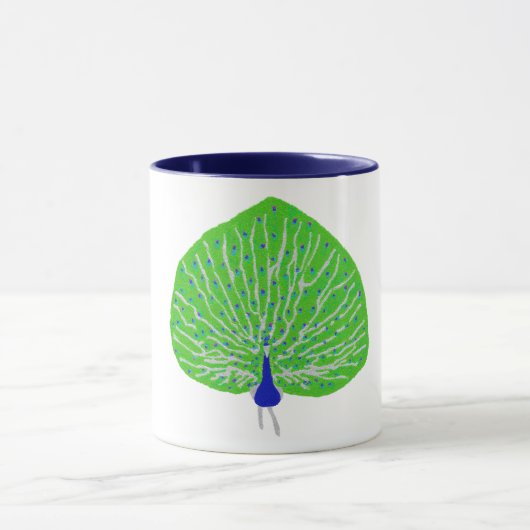 Pfau des modernen Glitzer Tasse (Zentrum)