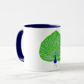 Pfau des modernen Glitzer Tasse (Vorderseite Links)