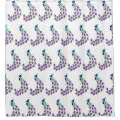 Pfau Design Duschvorhang (Vorderseite)