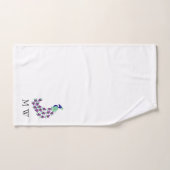 Pfau Design Monogrammiert Badhandtuch Set (Handtuch)