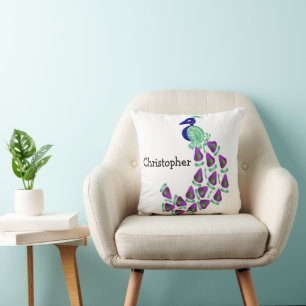 Pfau Design Personalisiert Kissen